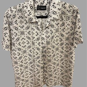 Original Use Monochrome Geometric Men's Shirt